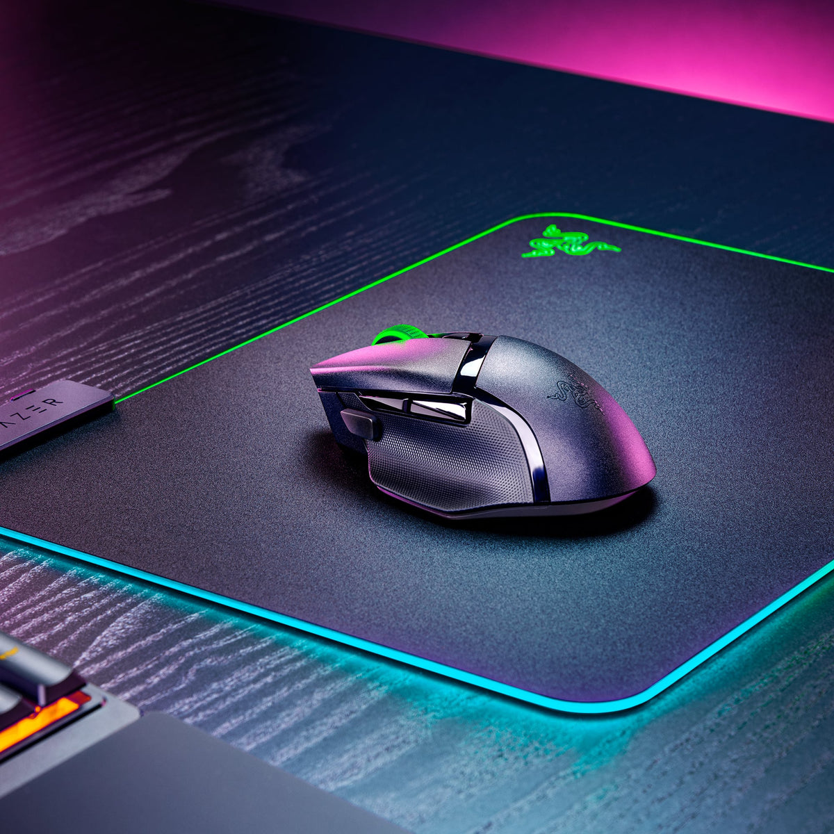 Razer - Basilisk V3 X HyperSpeed Optical Gaming Mouse with 9 Customizable Controls - Wireless - Black