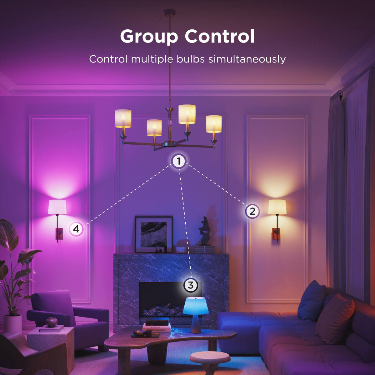 Govee - 450LM RGBWW Smart Candle LED Bulb 2 Packs - Multi