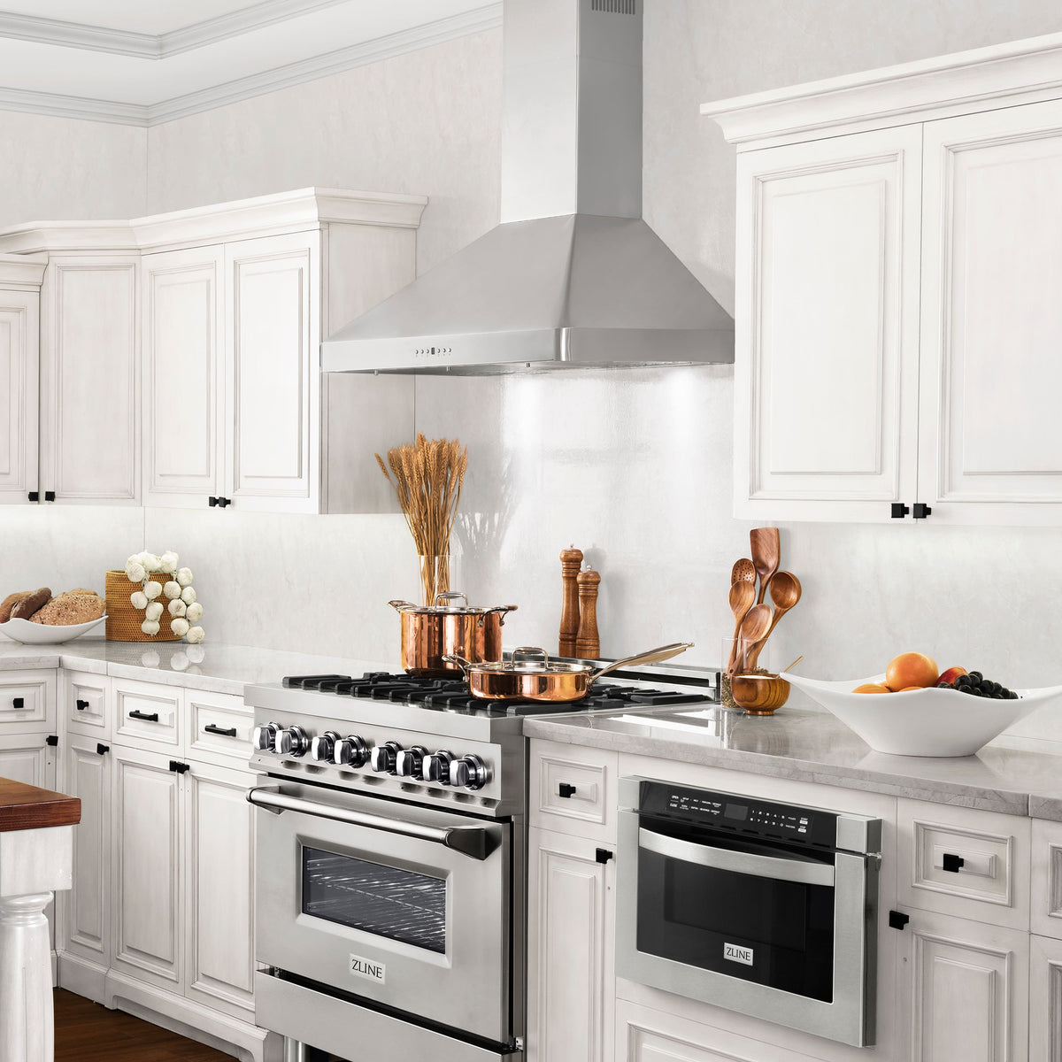 ZLINE - 30 inches - Externally Vented - Wall Range Hood - Brushed Stainless Steel