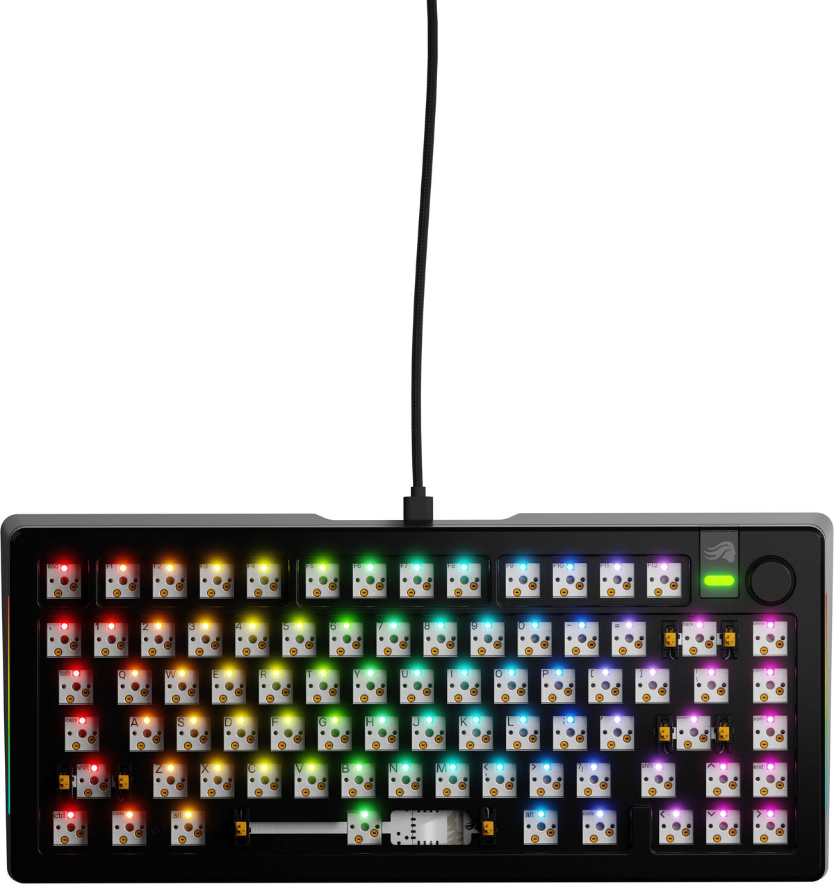 Glorious - GMMK 3 PRO 75% Barebones Wired Mechanical Linear Switch Gaming Keyboard with Hot-swappable Switches - Black