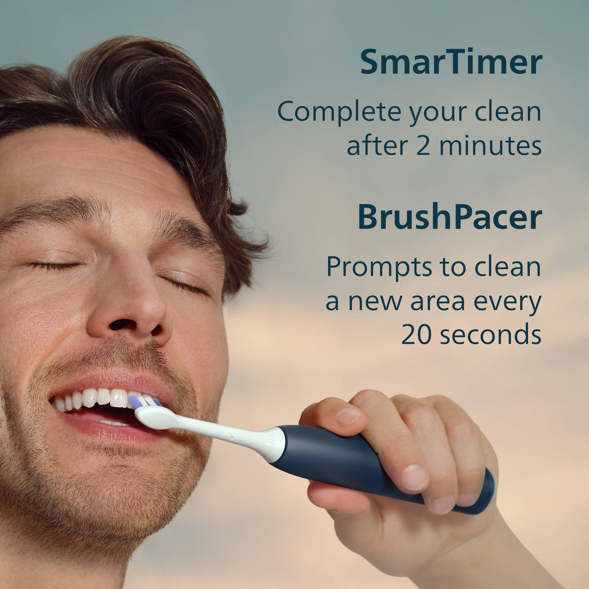 Philips Sonicare - 6500 Electric Toothbrush - Next-Generation Sonicare Technology, 9 Brush Settings, Travel Case - Navy