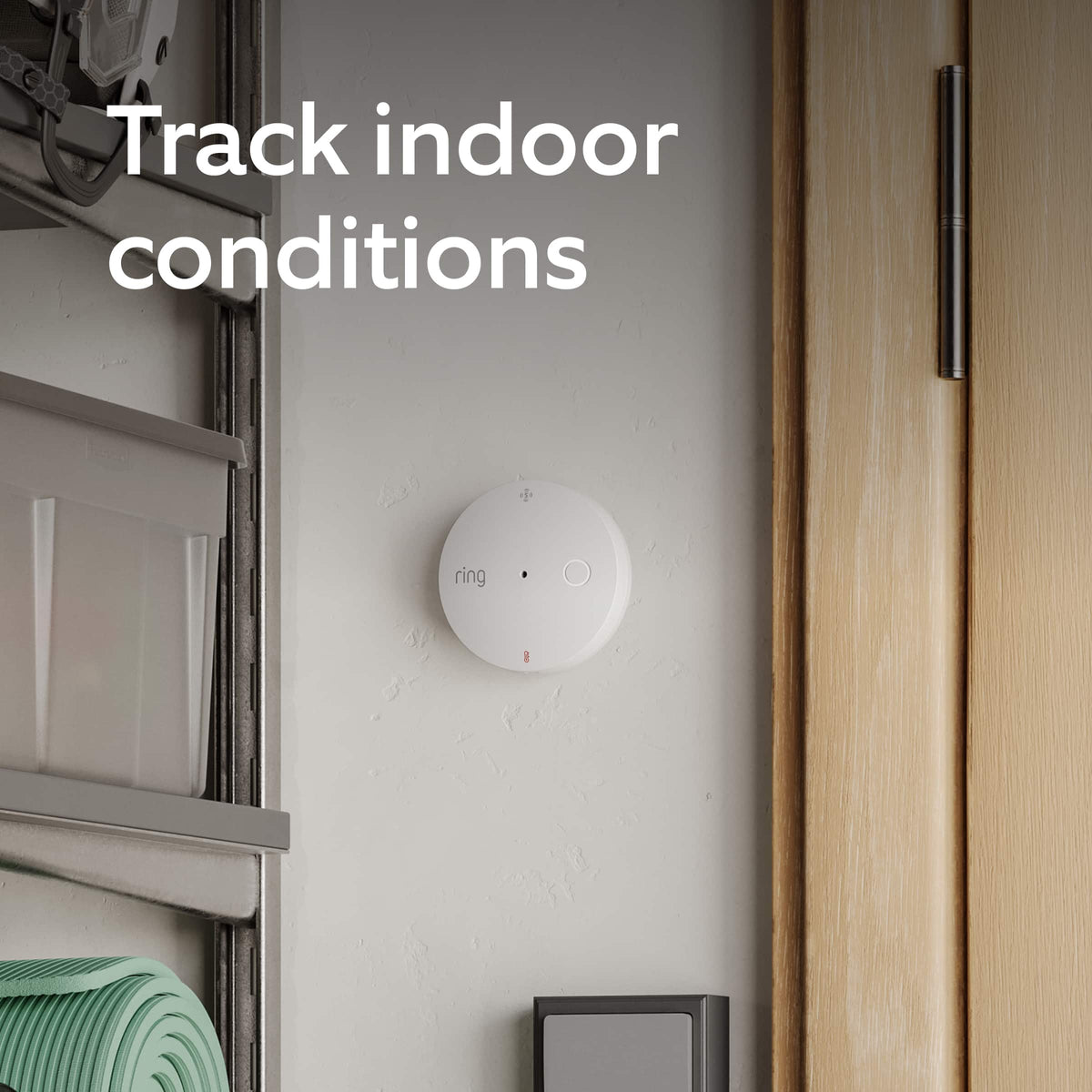 Ring - Temperature & Humidity Sensor –Help protect against mold, on Amazon Sidewalk, no base station needed - White