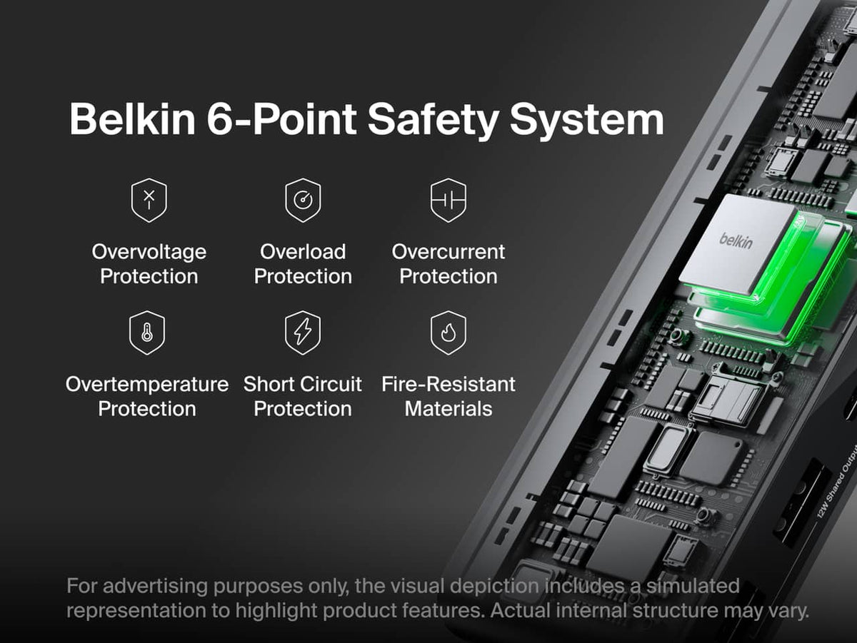 Belkin - 8-Port Hub w/ 4K HDMI Display @ 60Hz, 100W Power Delivery, Fast Data Transfer 10Gbps, USB-C Multiport Adapter - Space Gray