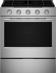 KitchenAid - 30 in. Wide 5 burners 5.0 cu. ft. Slide-in Gas Range with Convection Cooking Modes - Stainless Steel