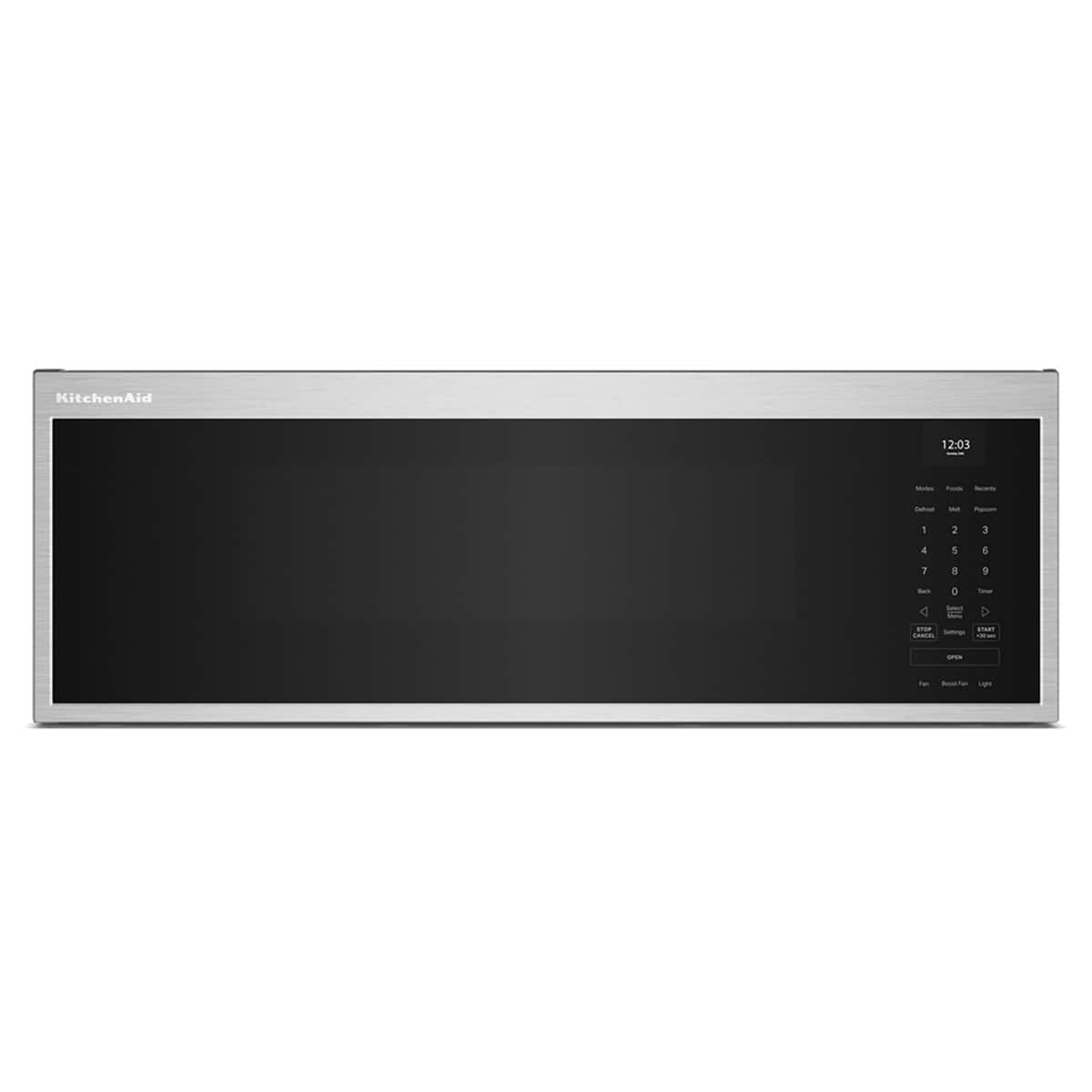 KitchenAid - 1.1 Cu. Ft. Low Profile Over-the-Range Smart Microwave with Sensor Cooking and Dual Fan Ventilation - Stainless Steel Fingerprint Resistant