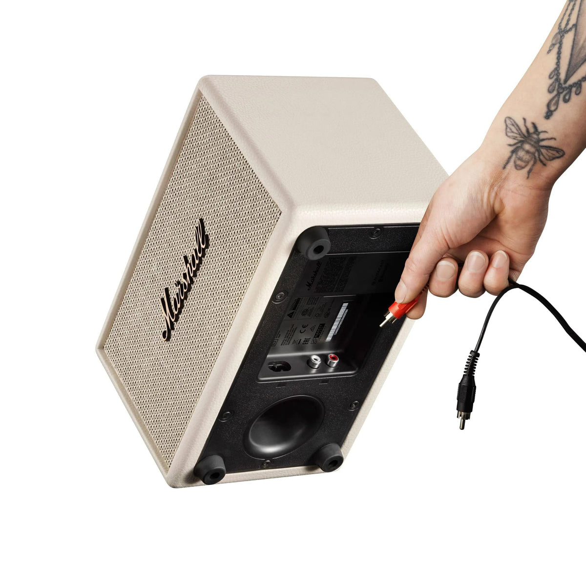 Marshall - Acton IV Bluetooth Home Speaker with Volume / Bass / Treble Controls and 3.5 mm Auxilary / RCA Inputs - Cream