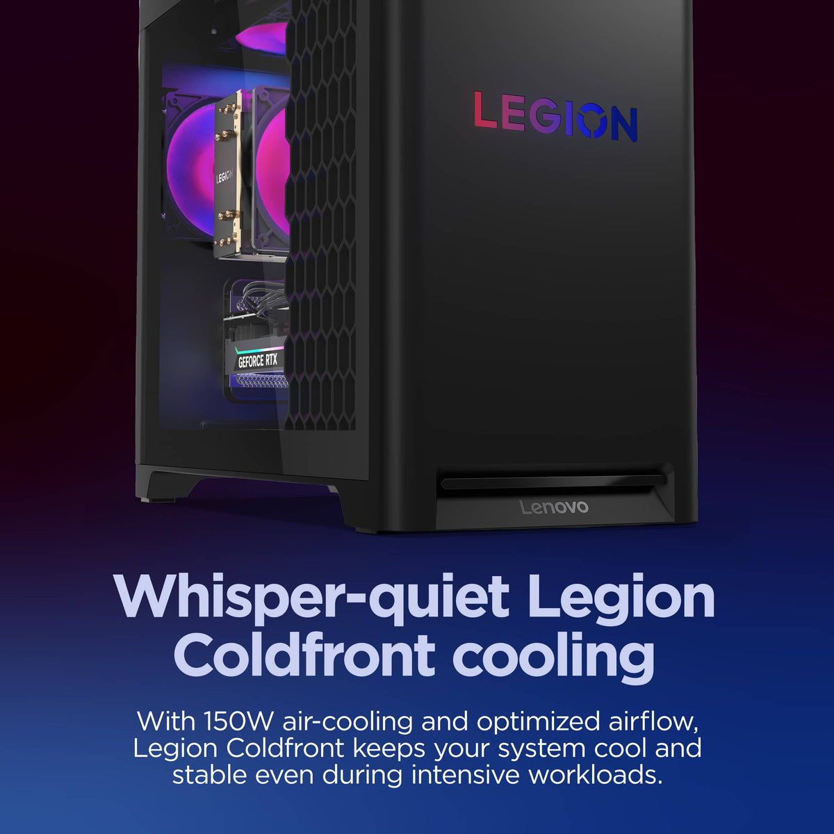 Lenovo - Legion Tower 5 Gaming Desktop - AMD Ryzen 7 7800X3D - 32GB Memory - NVIDIA GeForce RTX 5070 - 1TB SSD - Eclipse Black