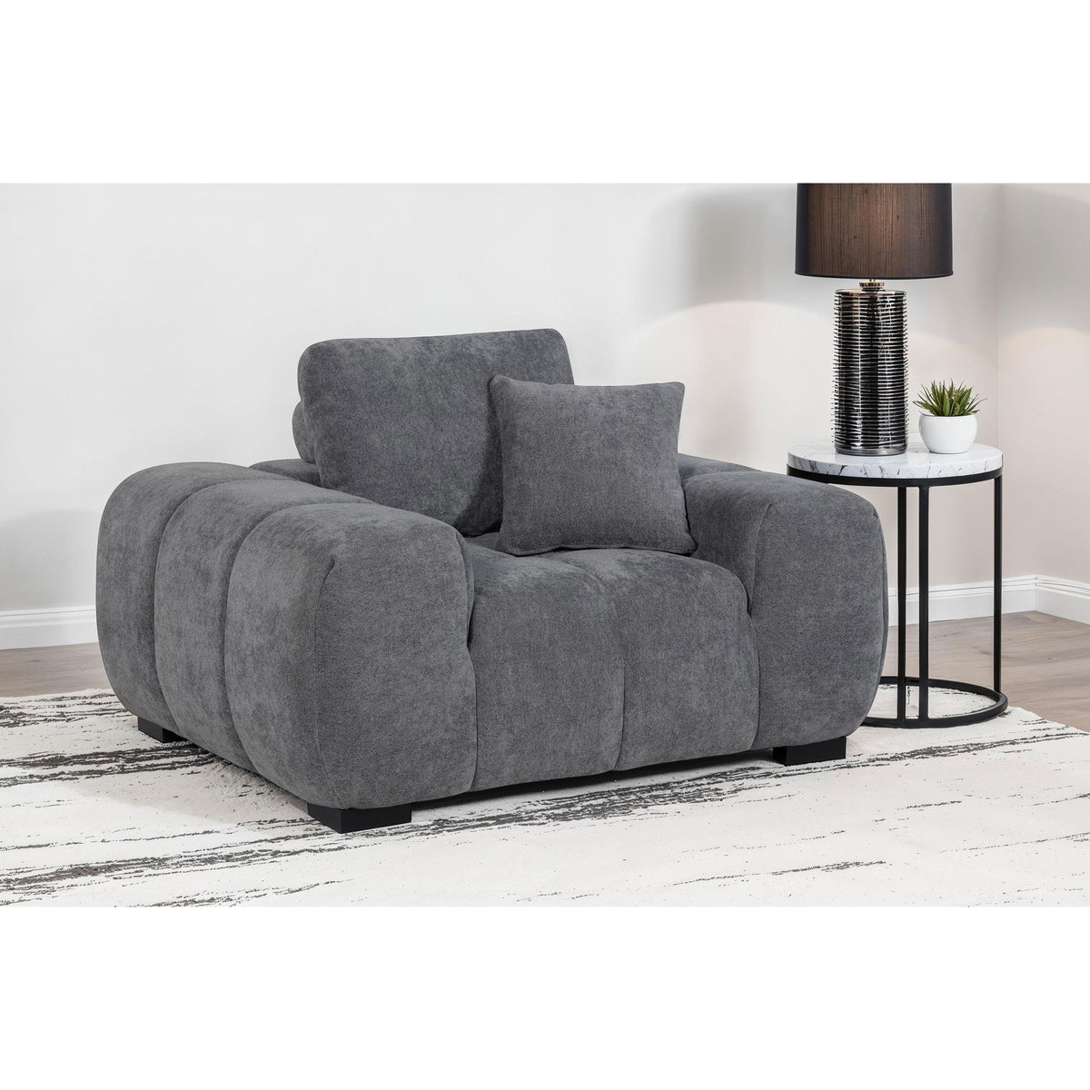 Plather - Sillón individual con brazos curvos