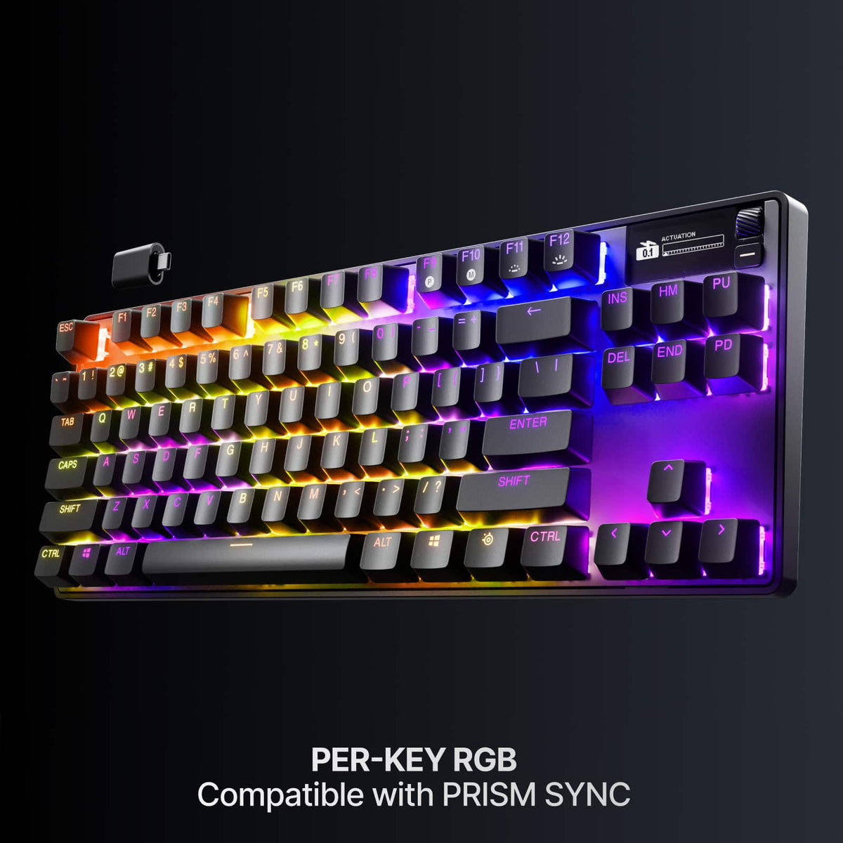SteelSeries - Apex Pro TKL Gen 3 Wireless Magnetic Hall-Effect OmniPoint Adjustable Gaming Keyboard with Rapid Tap - Black