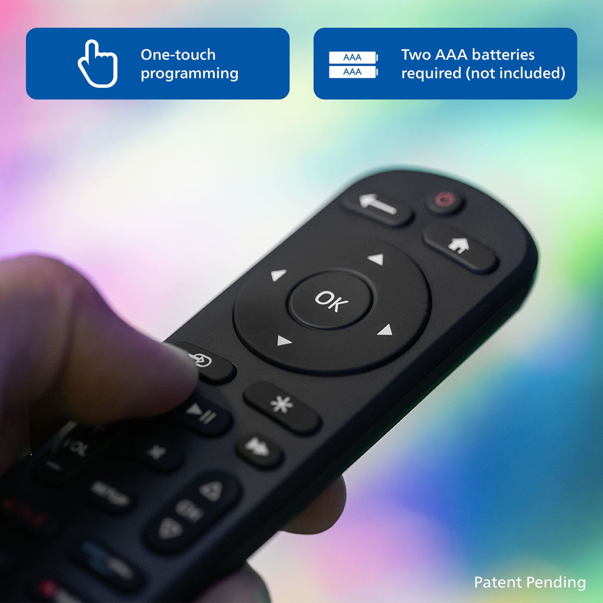 Philips - OneTouch Universal Remote Control for Samsung Smart TV, LG, Sony, VIZIO, Fire TV, Roku TV, Remote Replacement - Black