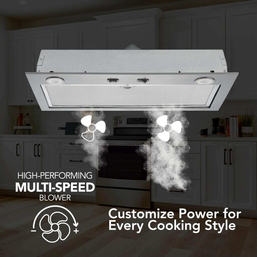 Broan - 21 inches - Externally Vented - Range Hood Insert - Stainless Steel