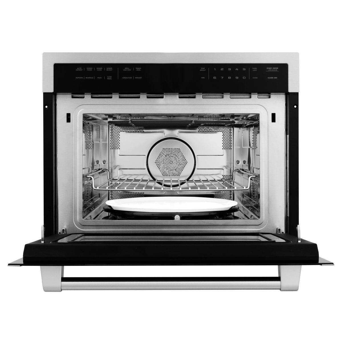 ZLINE - 24 in. 1.6 cu. ft. Built-in Convection Microwave Oven with Speed and Sensor Cooking - Stainless Steel
