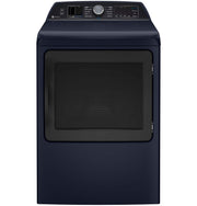 GE Profile - 7.3 Cu. Ft. Smart Electric Dryer with Steam and Tangle Control - Sapphire Blue