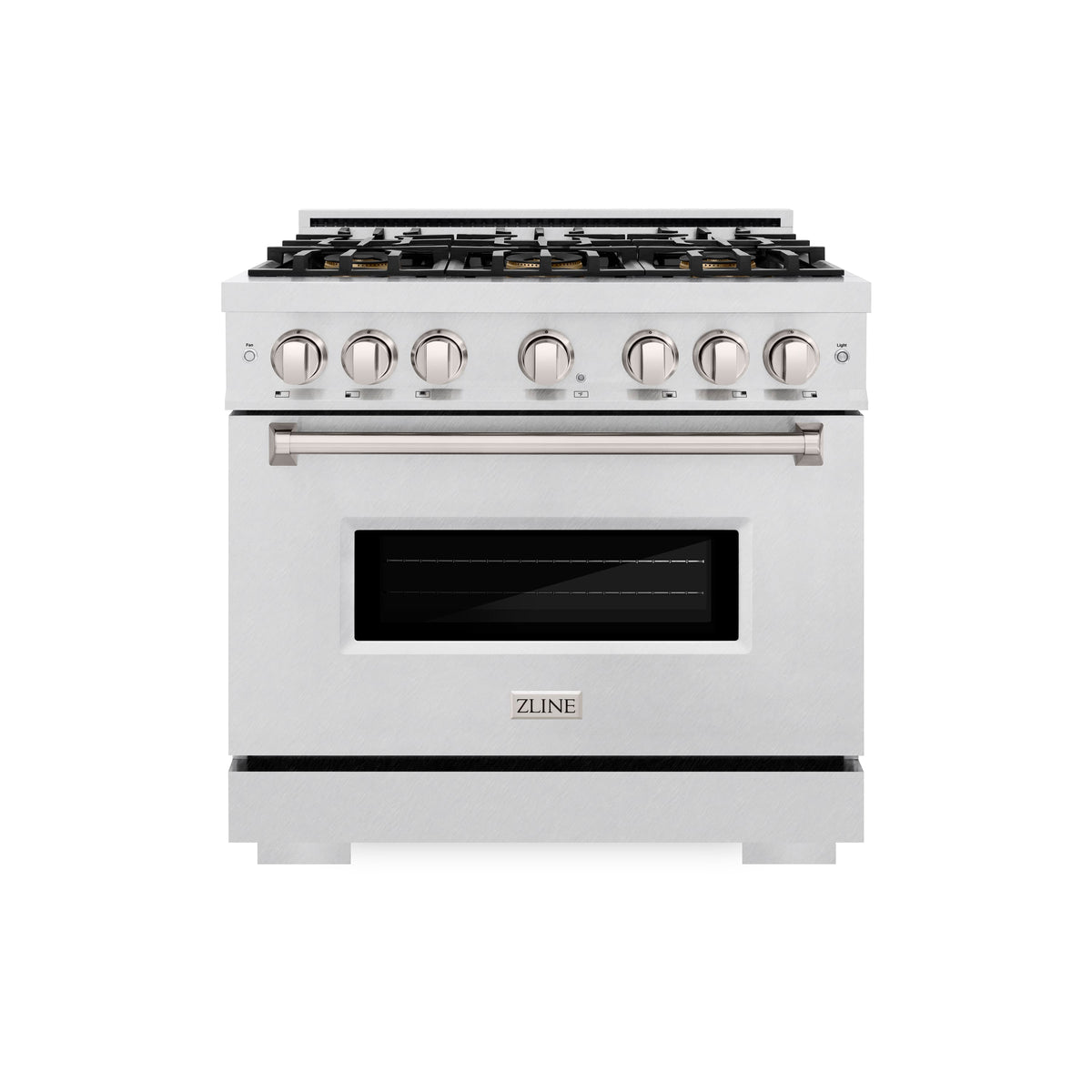 ZLINE - 36 in. 5.2 cu. ft. Classic Freestanding Gas Range with 6 DuoPro Burners and Convection Oven in Satin Stainless Steel - Satin Stainless Steel