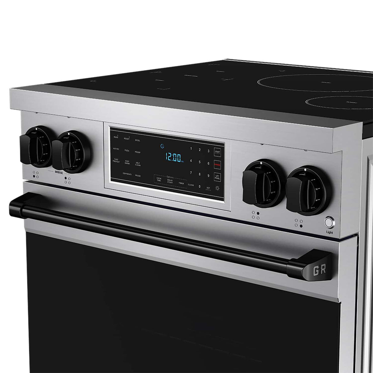 Gordon Ramsay Series by Thor Kitchen 4.8 Cu. Ft Freestanding Induction Range with Black Hardware - Stainless Steel