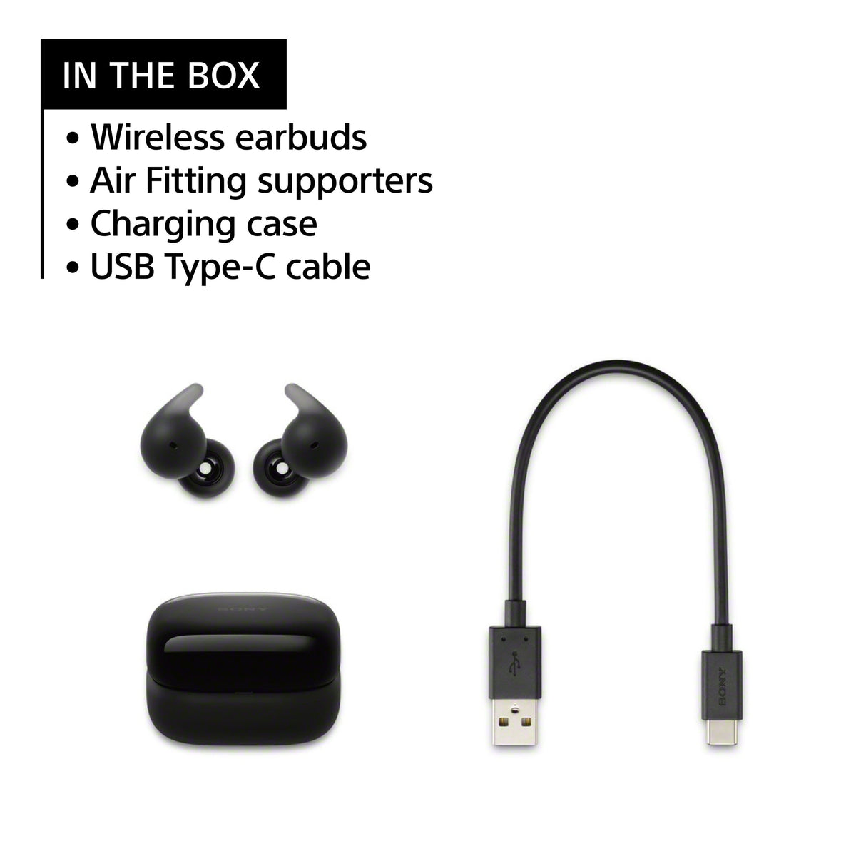 Sony - LinkBuds Open True Wireless Earbuds - Black