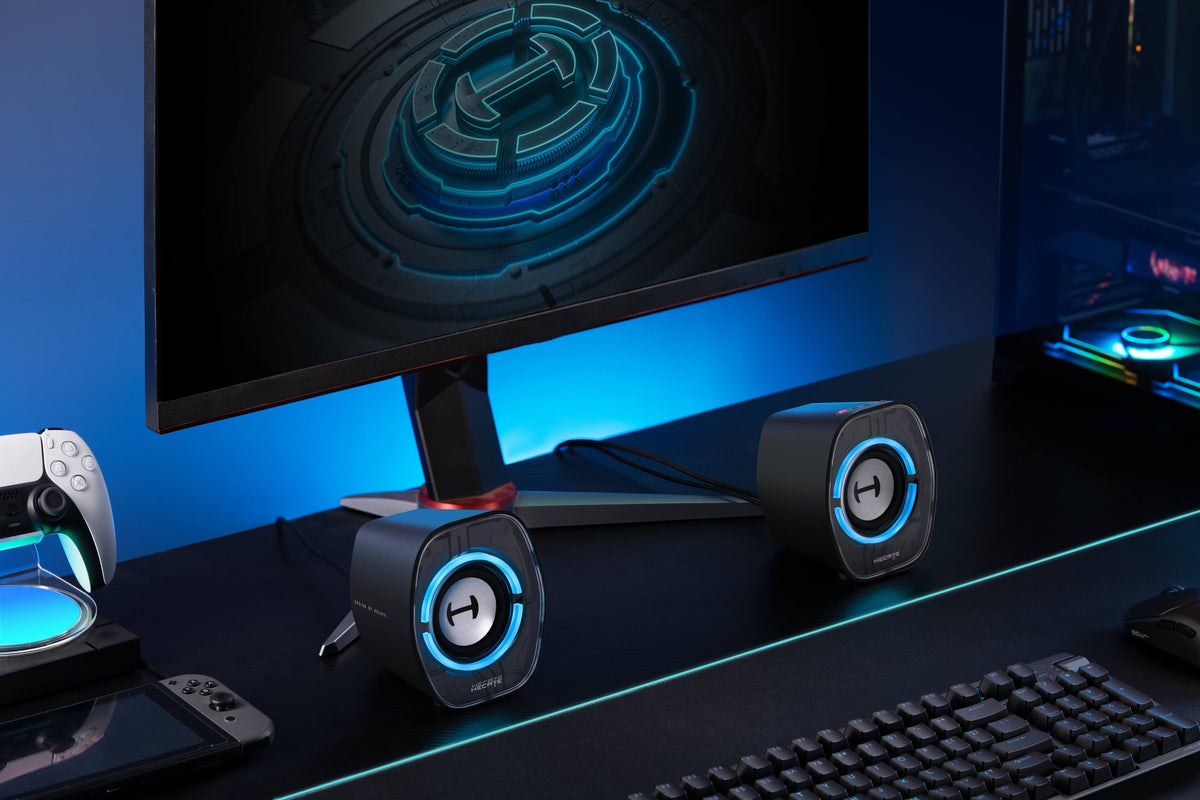 Edifier - G1000 II 2.0 Bluetooth Gaming Speakers with RGB Lighting (2-Piece) - Black