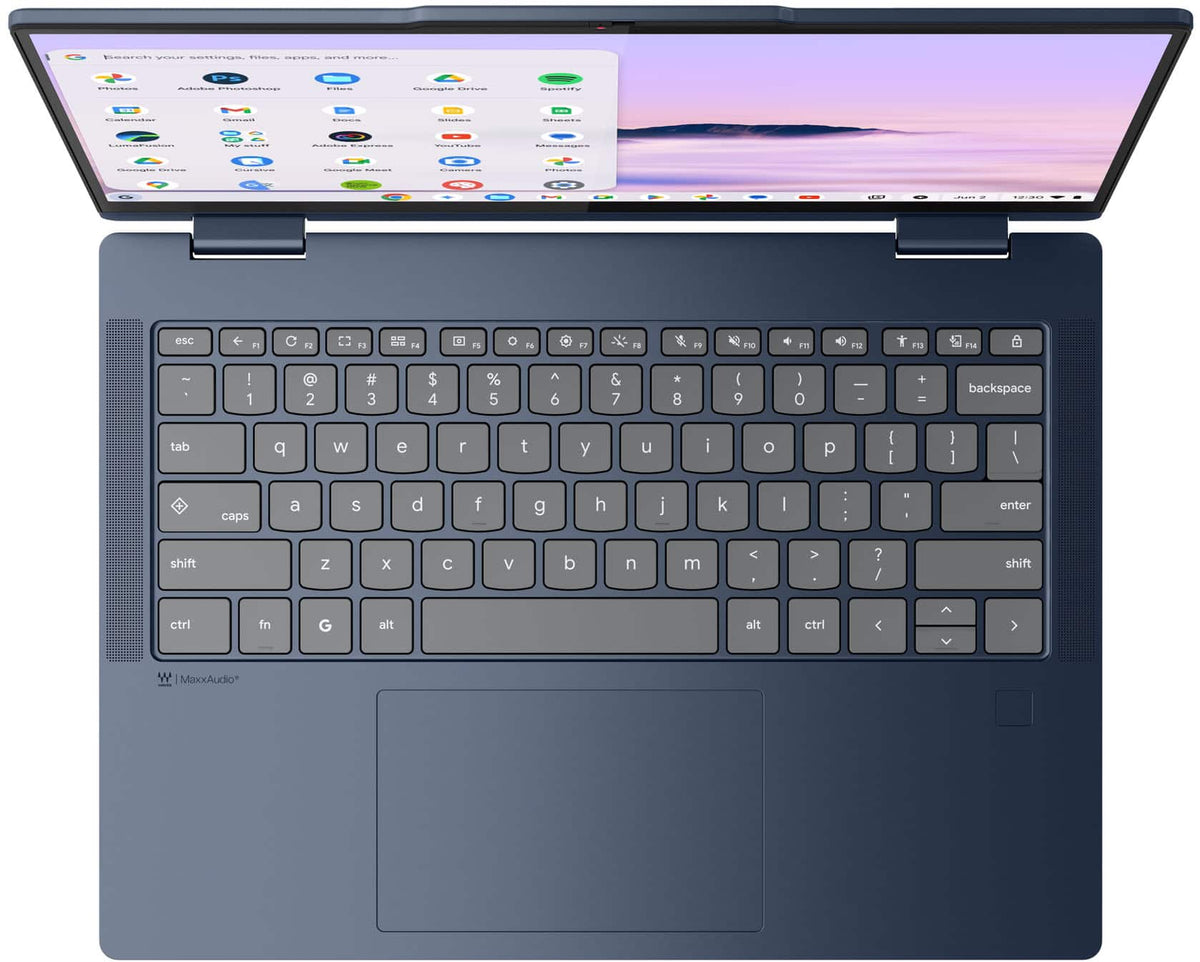 Lenovo - Chromebook Plus 2-in-1 14" Full HD Touchscreen Laptop - Intel Core 3 Processor N355 2025 - 8GB Memory - 128GB UFS - Cosmic Blue