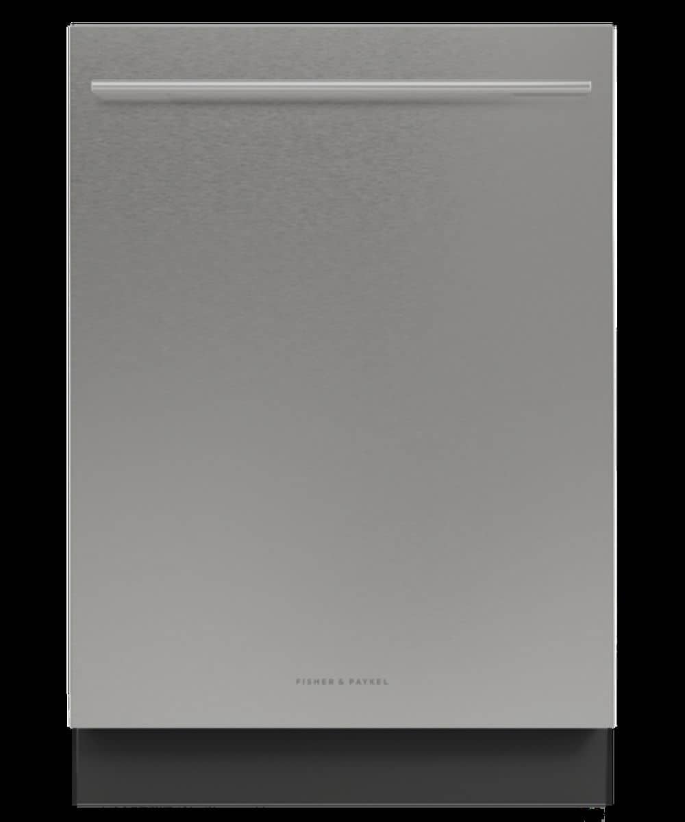 Fisher & Paykel - Series 9 Contemporary Tall Built-in Smart Dishwasher 42dBA Top Control - Stainless Steel