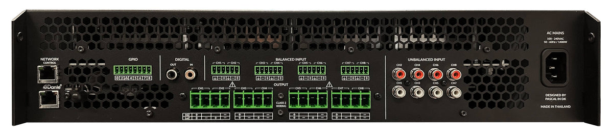 Sonance - Blaze PowerZone Connect 6008D – 6000 W DSP-enabled Class-D amplifier with 8 channels (Each) - Black