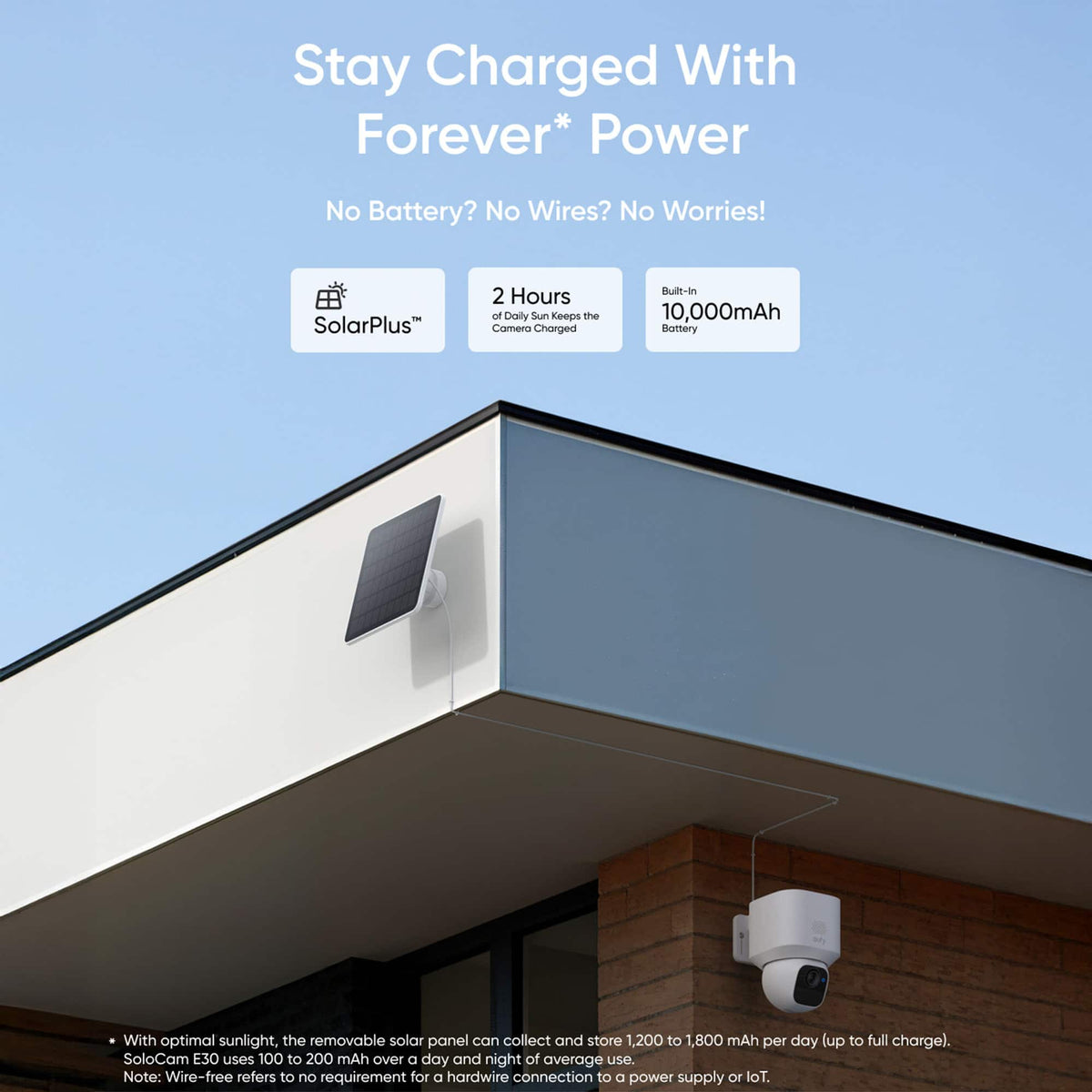 eufy - SoloCam E30, Solar Powered 2K Outdoor Security Camera, Wire-Free, 360° Pan, No Monthly Fee - White