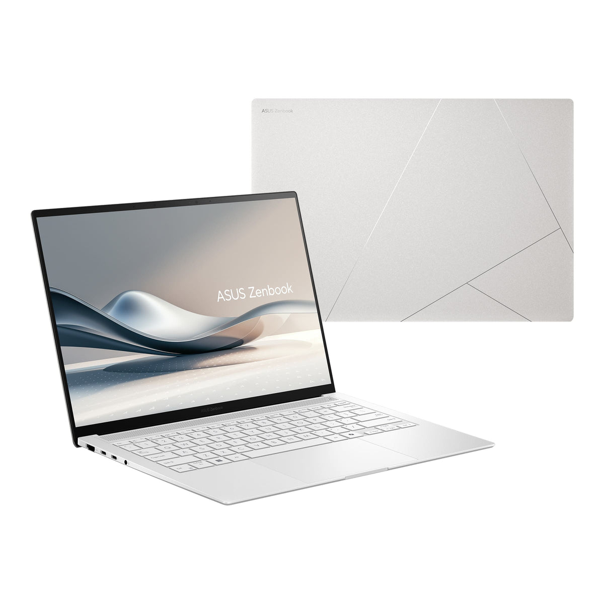 ASUS - Zenbook S14 14" OLED Touch Screen Laptop - Intel Core Ultra 7 258V - 32GB RAM - 1TB SSD - Copilot+ PC - Scandinavian White