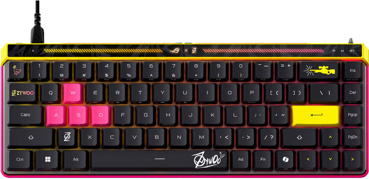 ASUS - ROG Falchion Ace 65% Wired Gaming Keyboard with ROG HFX Magnetic Switches and Rapid Trigger Toggle - ZywOo Edition