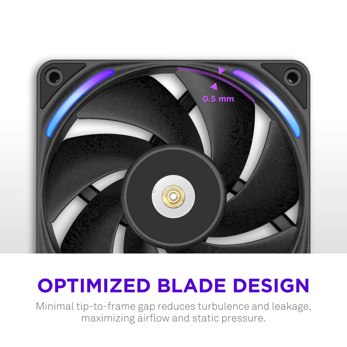NZXT - F120X Performance Fan - 120mm PWM RGB Computer Case Fan with LCP Frame & Blades - Black