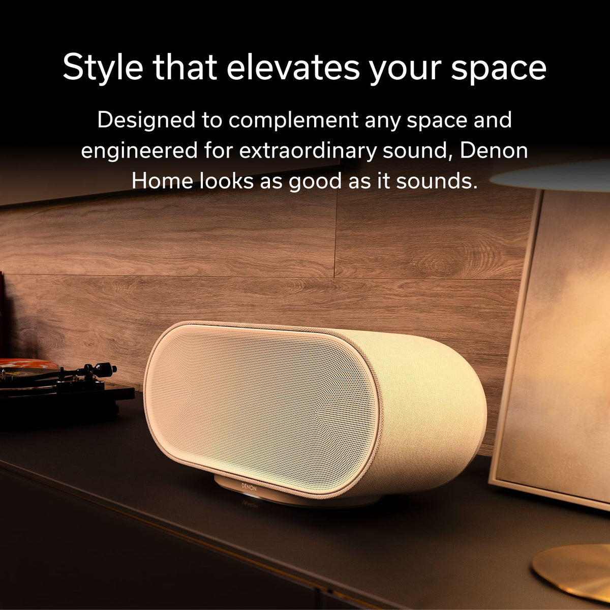 Denon - HOME 600 Wireless Smart Speaker - Stone