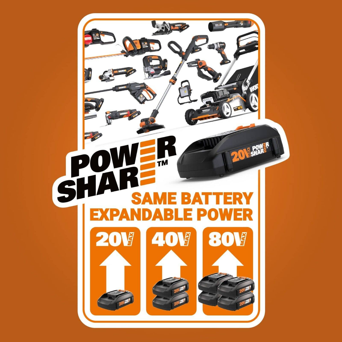 WORX - WX097L.9 20V Misting Fan - Black