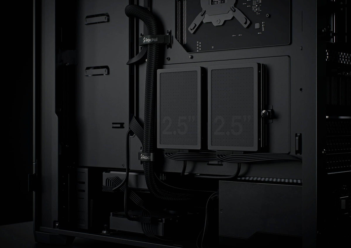 Fractal Design - Pop Air Black TG ATX High-Airflow Clear Tempered Glass Window Mid-Tower PC Case - Black