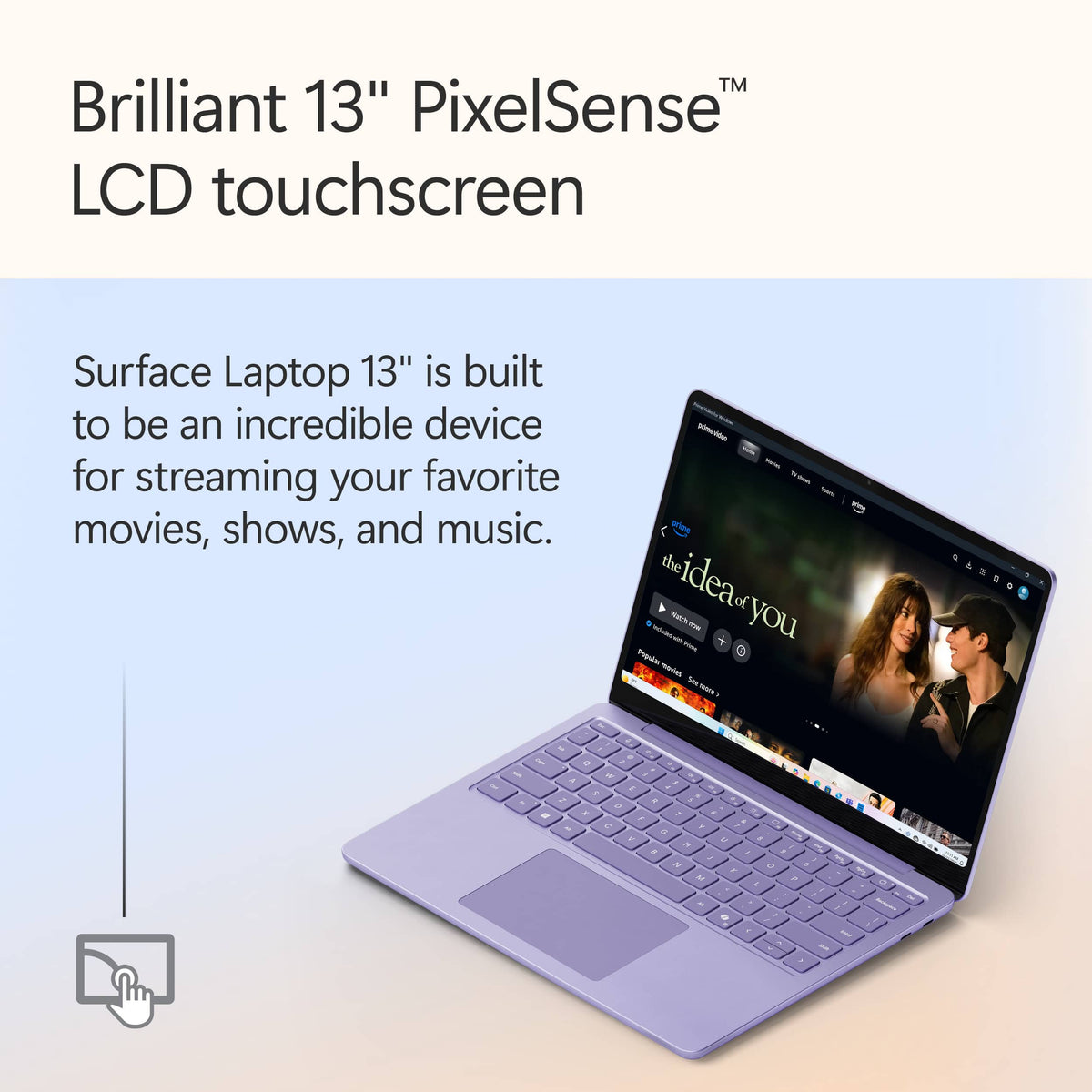 Microsoft - Surface Laptop - 13" 2K Touchscreen - Snapdragon X Plus 2025 - 16GB - 512GB Storage - Copilot+ PC - Violet
