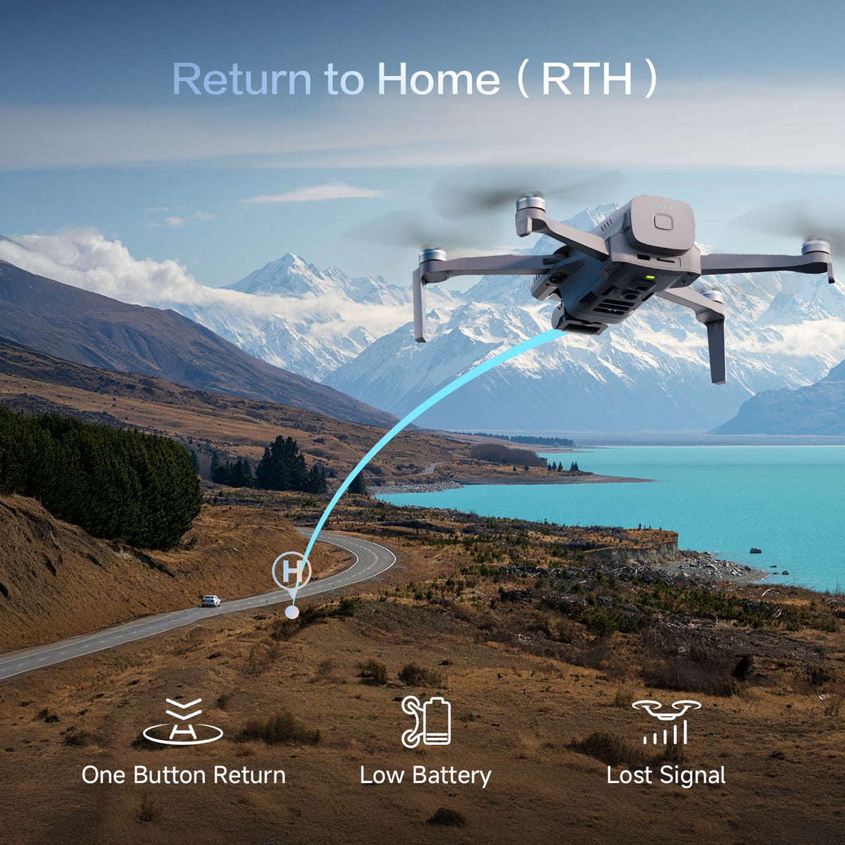 Snaptain - P40 LITE 3-Axis Gimbal Camera Drone - Gray