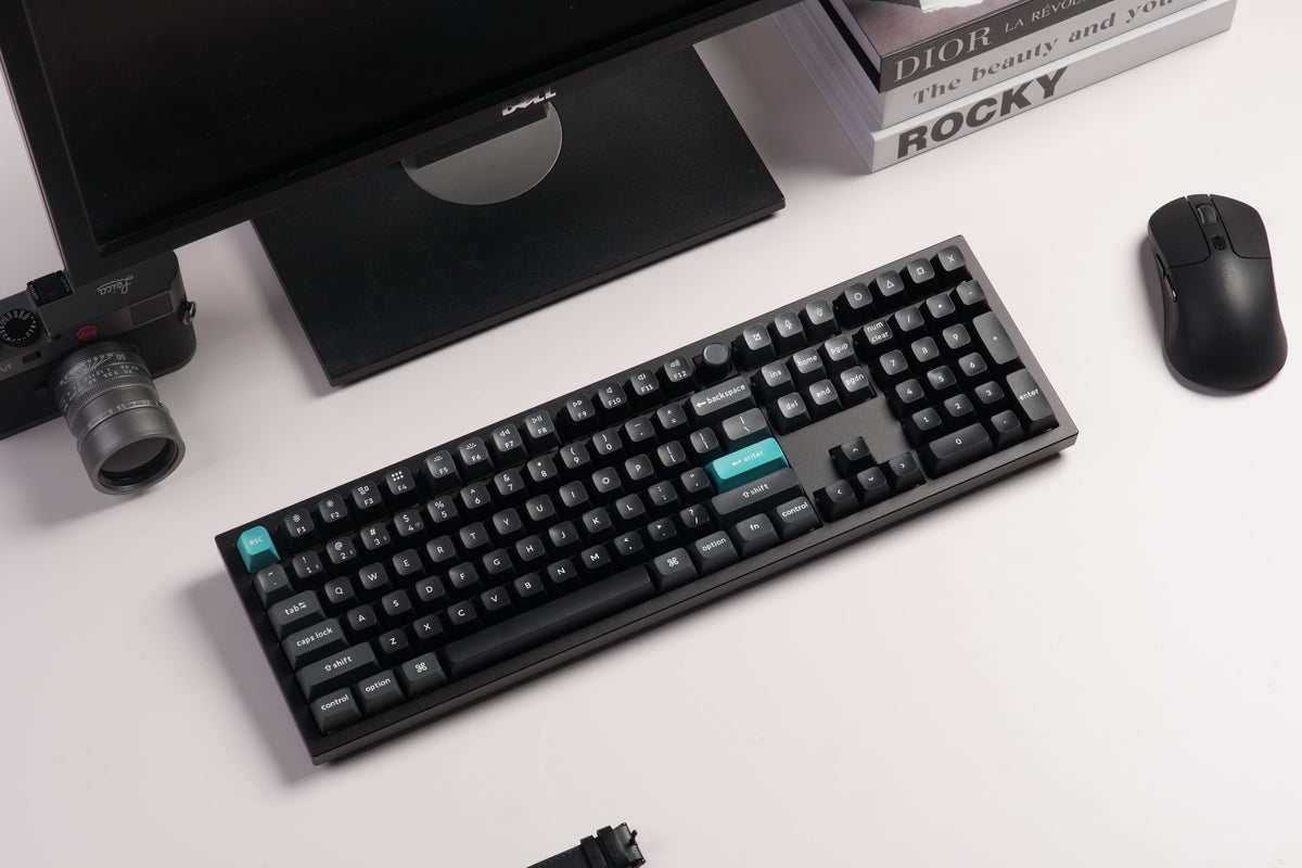 Keychron - Q6 Ultra 8k 100% Custom Brown Switch Mechanical Gaming Keyboard with Programmable ZMK Launcher Software - Black