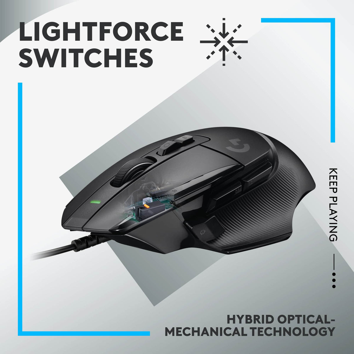 Logitech - G502 X Wired USB Optical Gaming Mouse with HERO 25K Sensor - Wired - Black