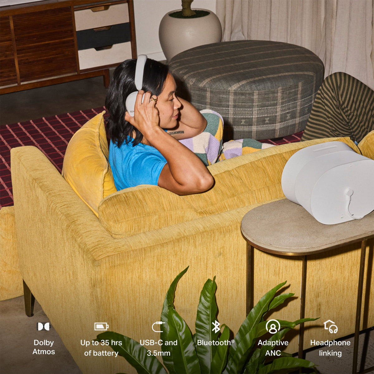 Sonos - Ace Ultra Wireless Over-the-Ear Headphones with Active noise Cancellation - White