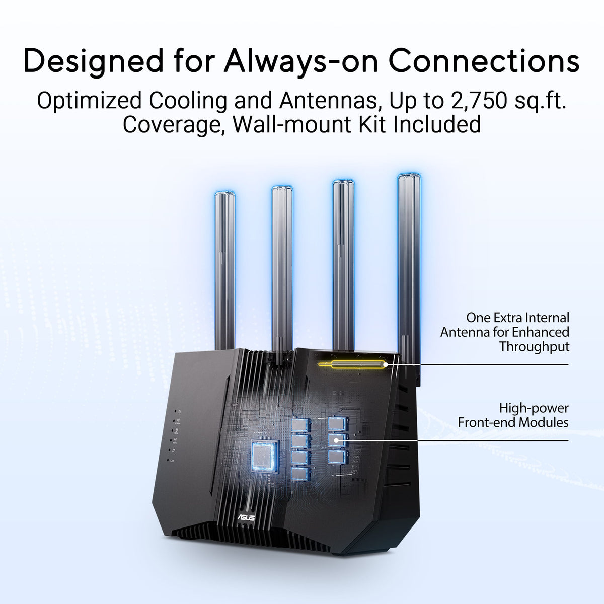 ASUS - RT-BE92U BE9700 Tri-Band Wi-Fi 7 Router - Black