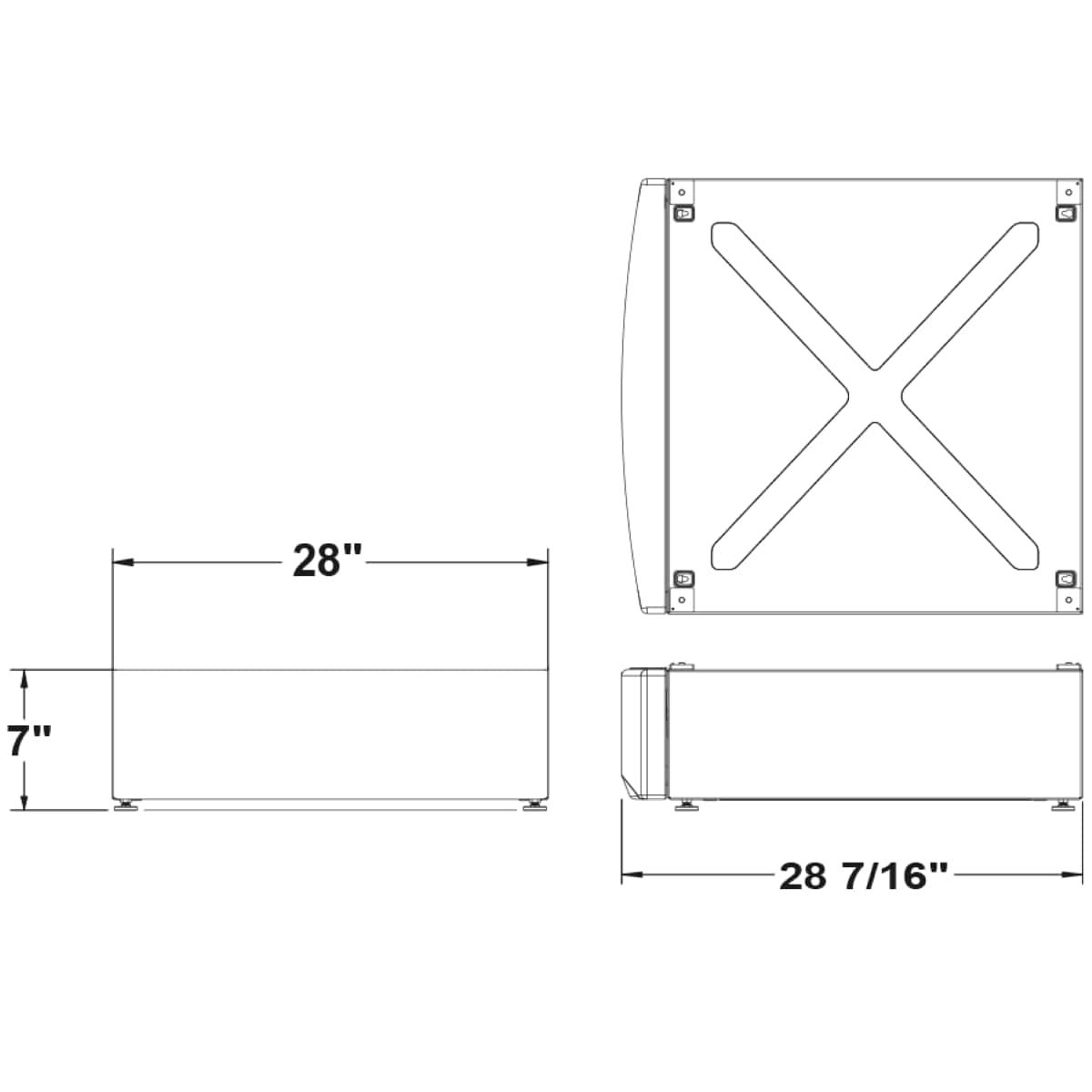 GE - 7" RightHeight Riser - Laundry Pedestal for Select Washers and Dryers - Sapphire Blue