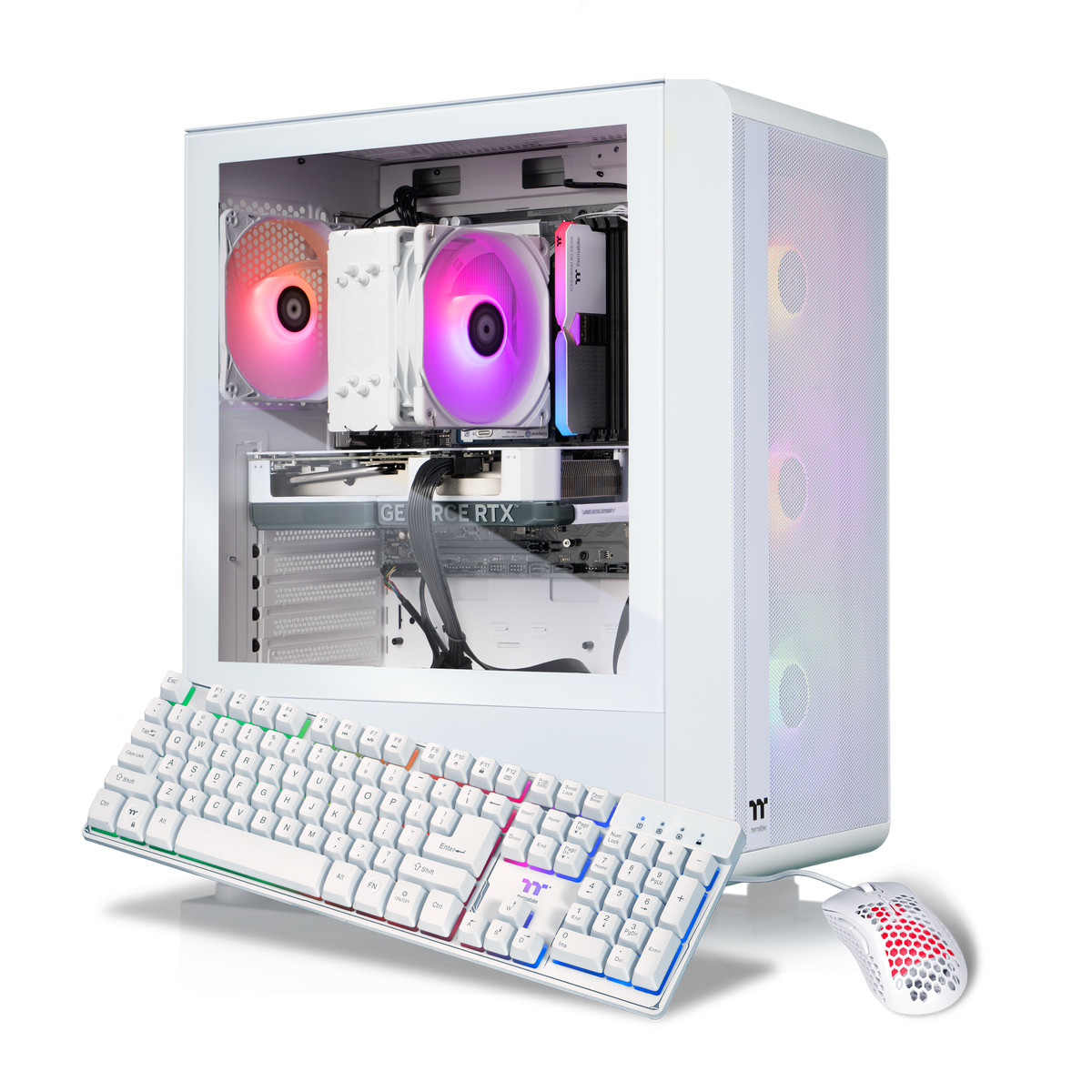 Thermaltake - LCGS Quartz 7660 Gaming Desktop AMD Ryzen 5 7600X 2025, 16GB Memory, NVIDIA GeForce RTX 5060, 1TB SSD NVMe M.2 - White