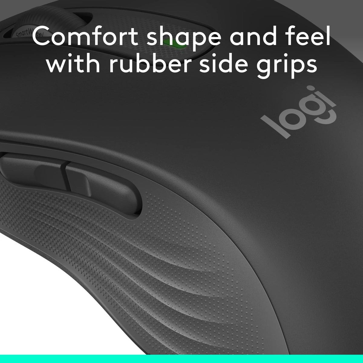 Logitech - Signature M650 L Full-size Wireless Optical Scroll Mouse with Silent Clicks - Wireless - Graphite