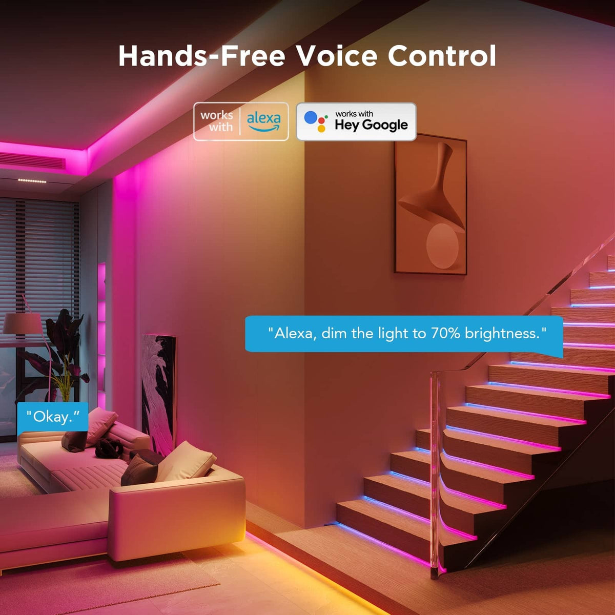 Govee - 9.8ft Wi-Fi RGBICW LED Strip Light - Multi