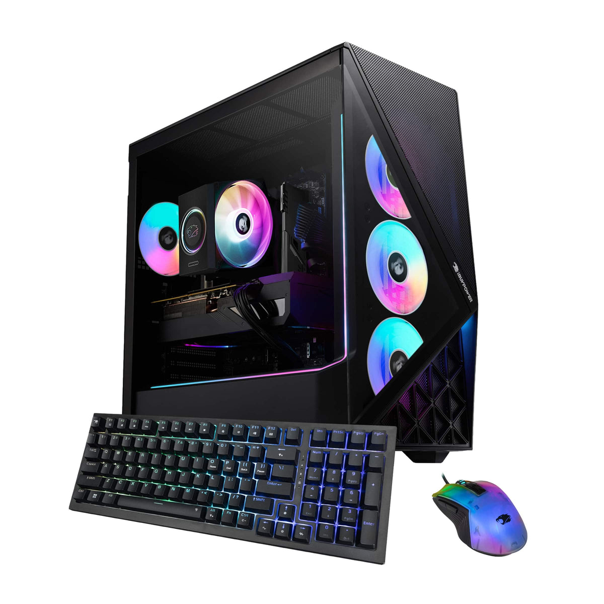 iBUYPOWER - Slate Gaming Desktop PC Intel Core Ultra 5 225F 2025 INTEL Arc B570 10GB 16GB DDR5 RGB 1TB NVMe SSD Storage - Black