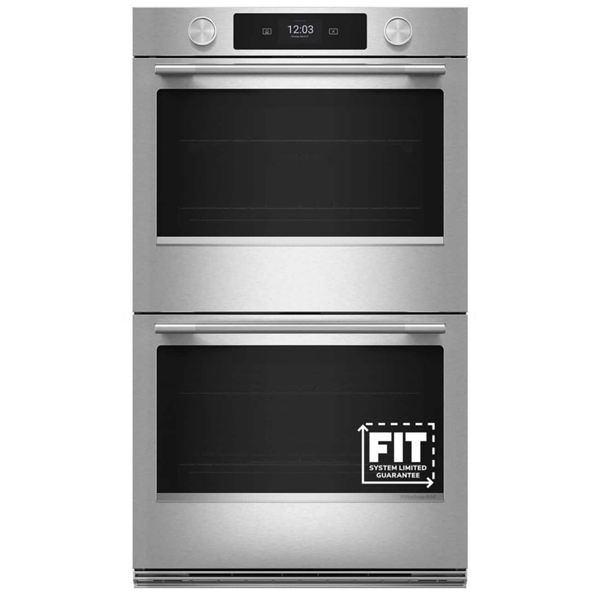 KitchenAid - 30" Smart Built-In Electric Double Wall Oven with Assisted Cooking Modes - Stainless Steel