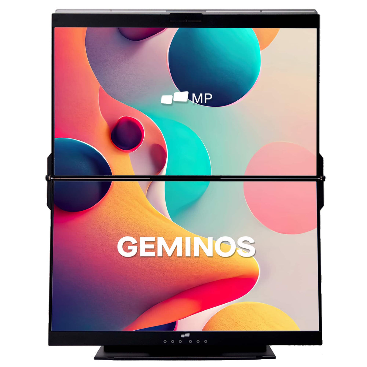 Mobile Pixels - Geminos X 1440p 24-In. Dual-Screen Desktop Monitor - Black