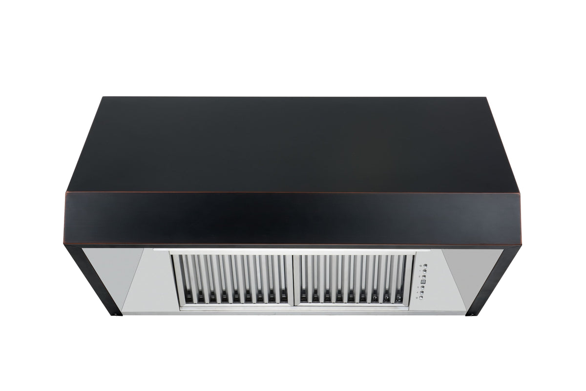 ZLINE - 36 inches - Externally Vented - Under cabinet Range Hood - Black/Oil-Rubbed Bronze with Copper Accents