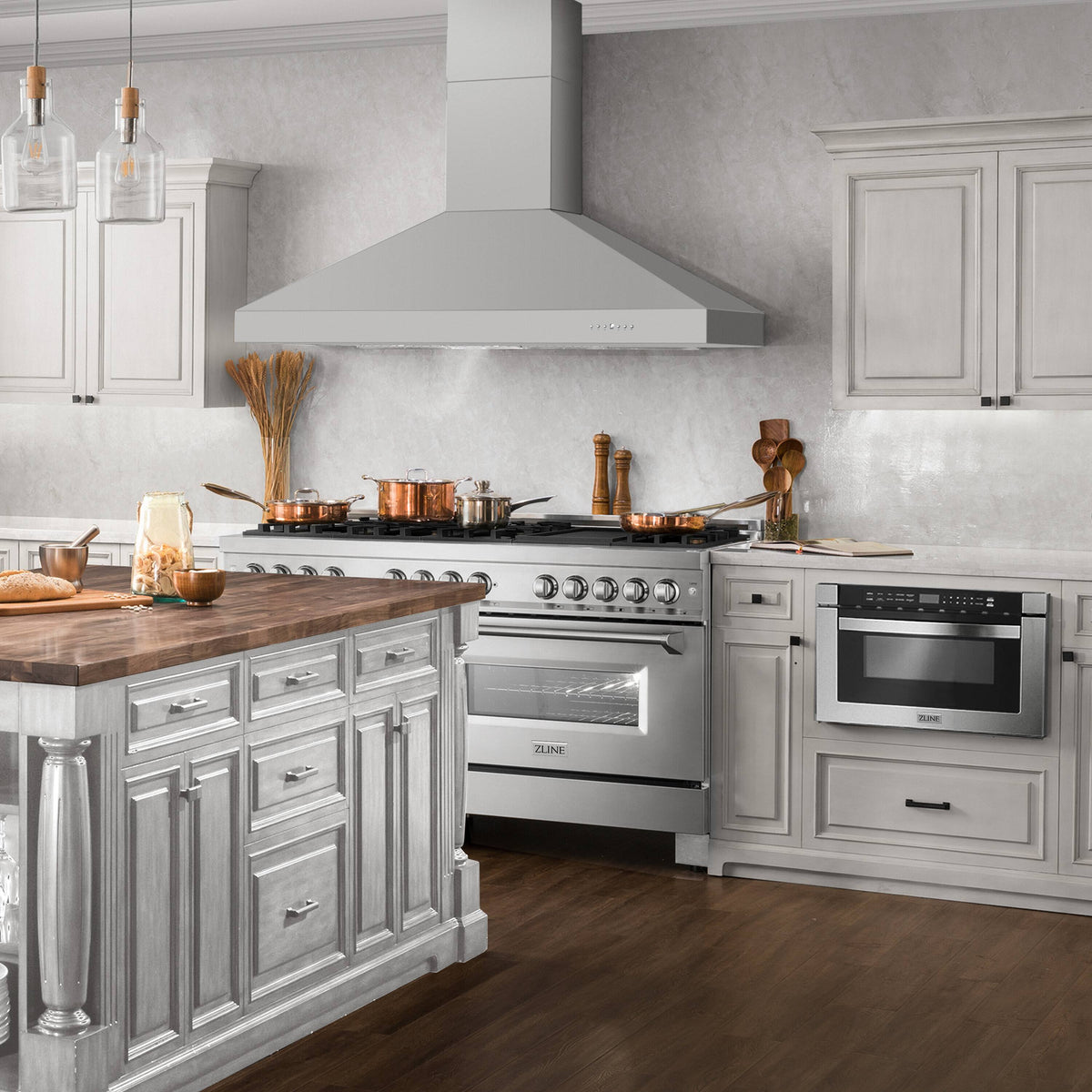 ZLINE - 60 inches - Externally Vented - Wall Range Hood - Stainless Steel