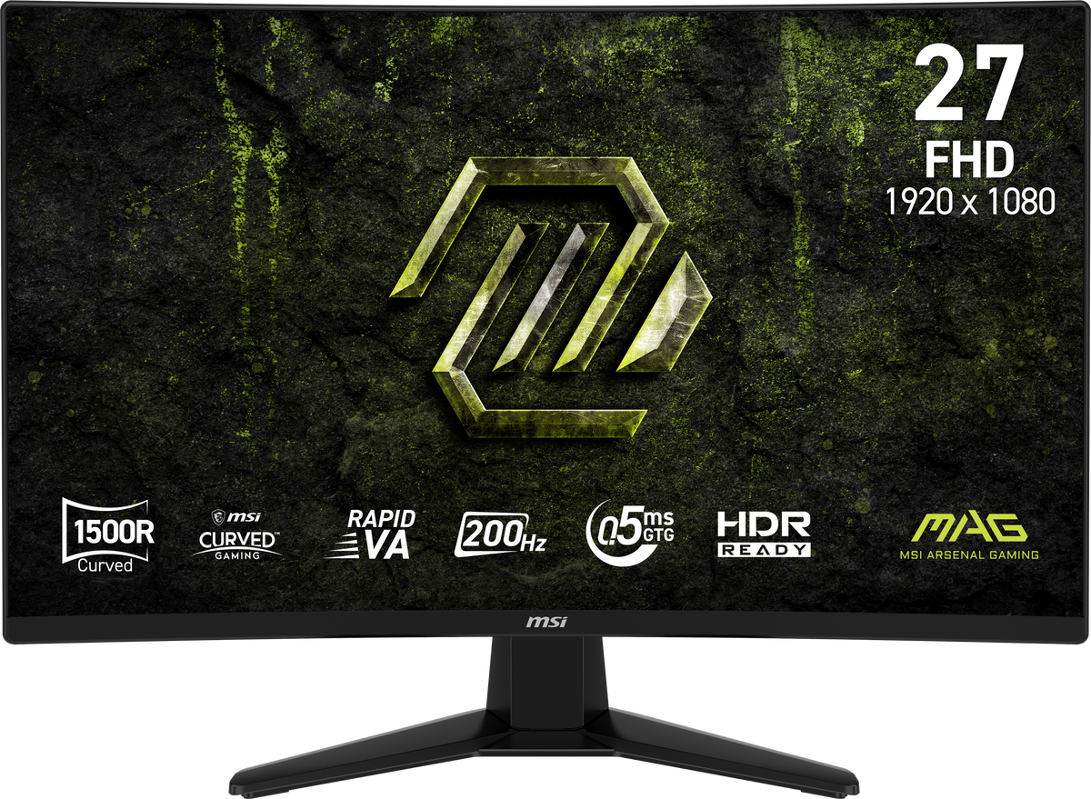 MSI - MAG 274CF E20 27" Rapid VA Panel FHD 200Hz 0.5ms Adaptive Sync Gaming Monitor with HDR ready (DisplayPort, HDMI) - Metallic Black