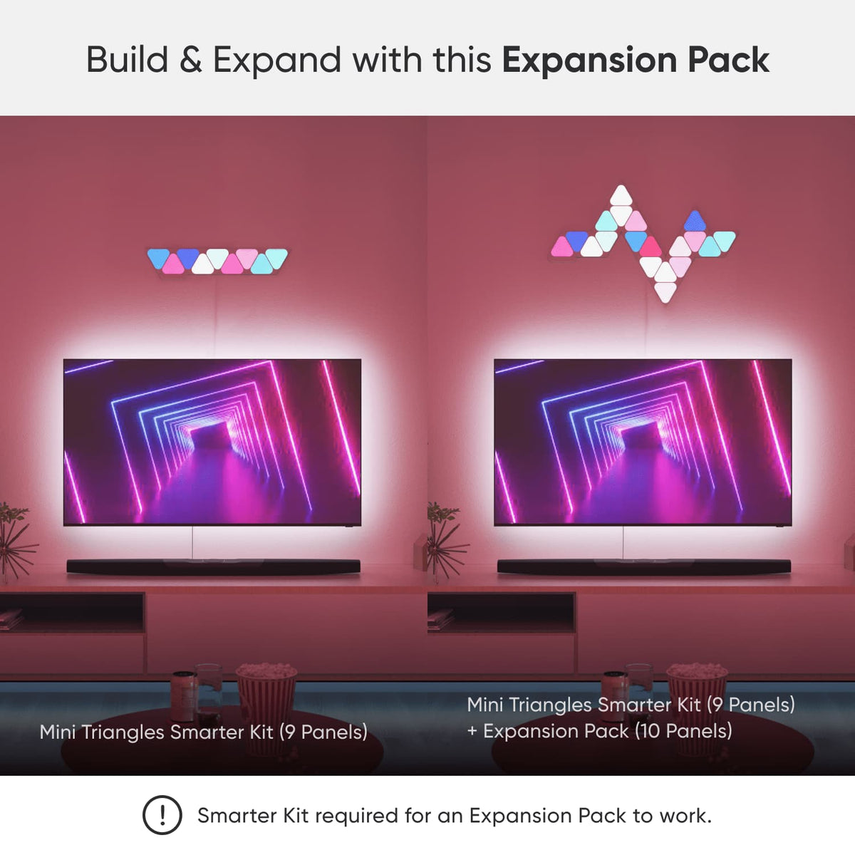 Nanoleaf - Shapes Mini Triangles Expansion Pack (10 Panels) - Multicolor