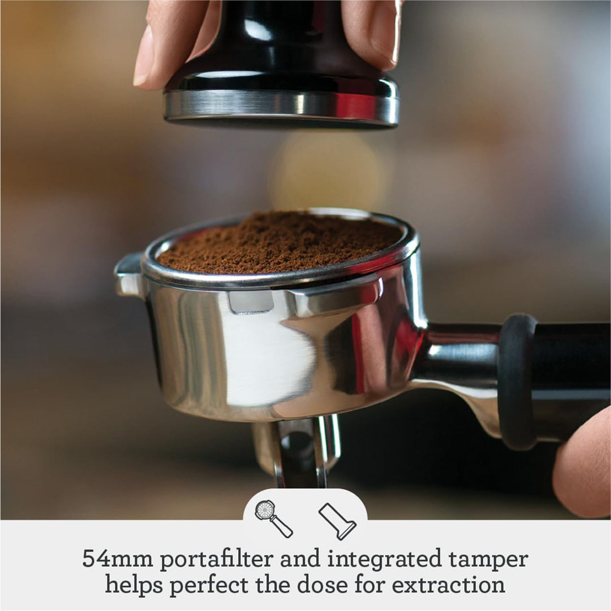 Breville - the Barista Touch Espresso Machine with 9 bars of pressure, Milk Frother and integrated grinder - Stainless Steel