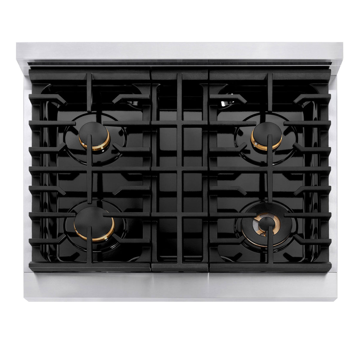 ZLINE - 30 in. Wide 4 Burner Autograph Paramount Gas Range Bronze Accents (SGRZ-WM-30-CB) - White